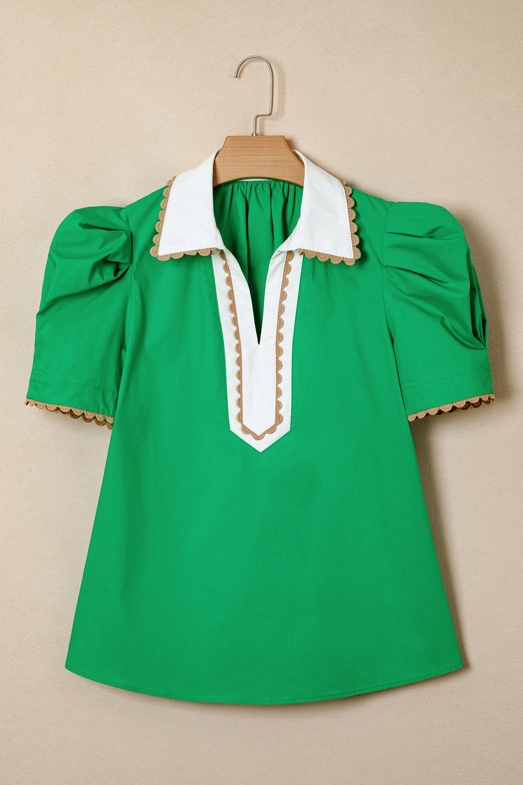 Eileen Collar Short Sleeve Blouse