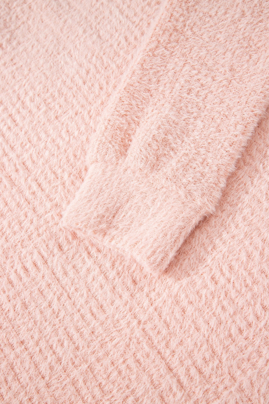 Ivy Fuzzy Ribbed Texture Long Sleeve Top