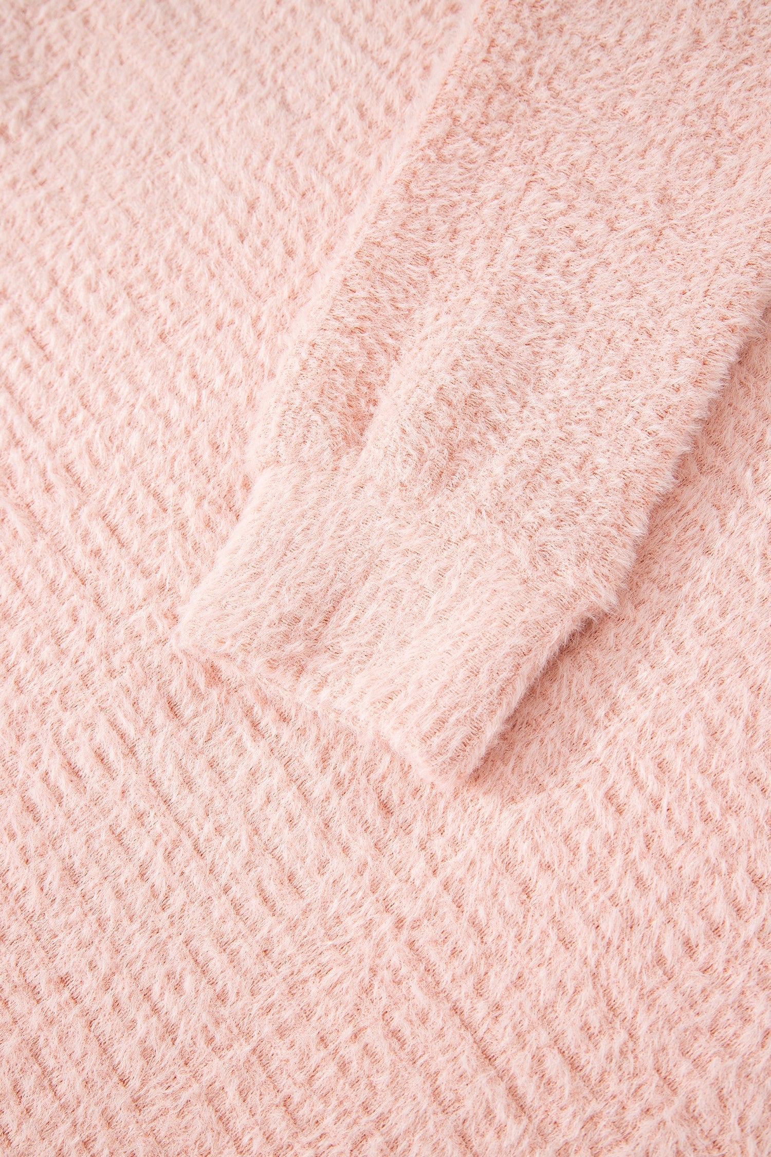 Ivy Fuzzy Ribbed Texture Long Sleeve Top