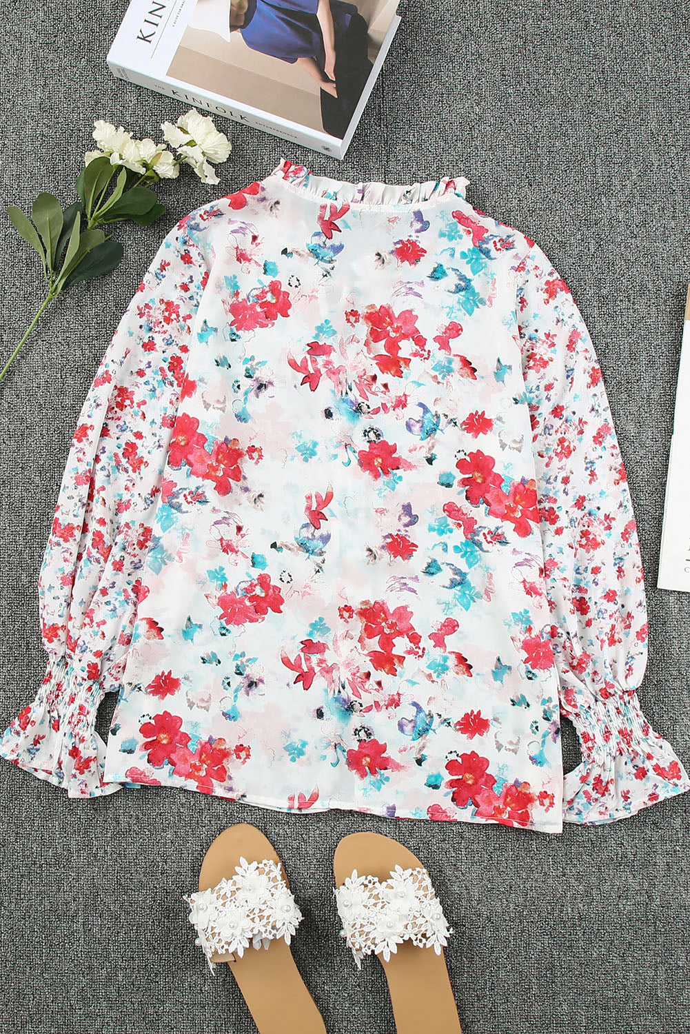 Mckenna Cakewalk Floral Smocked Blouse