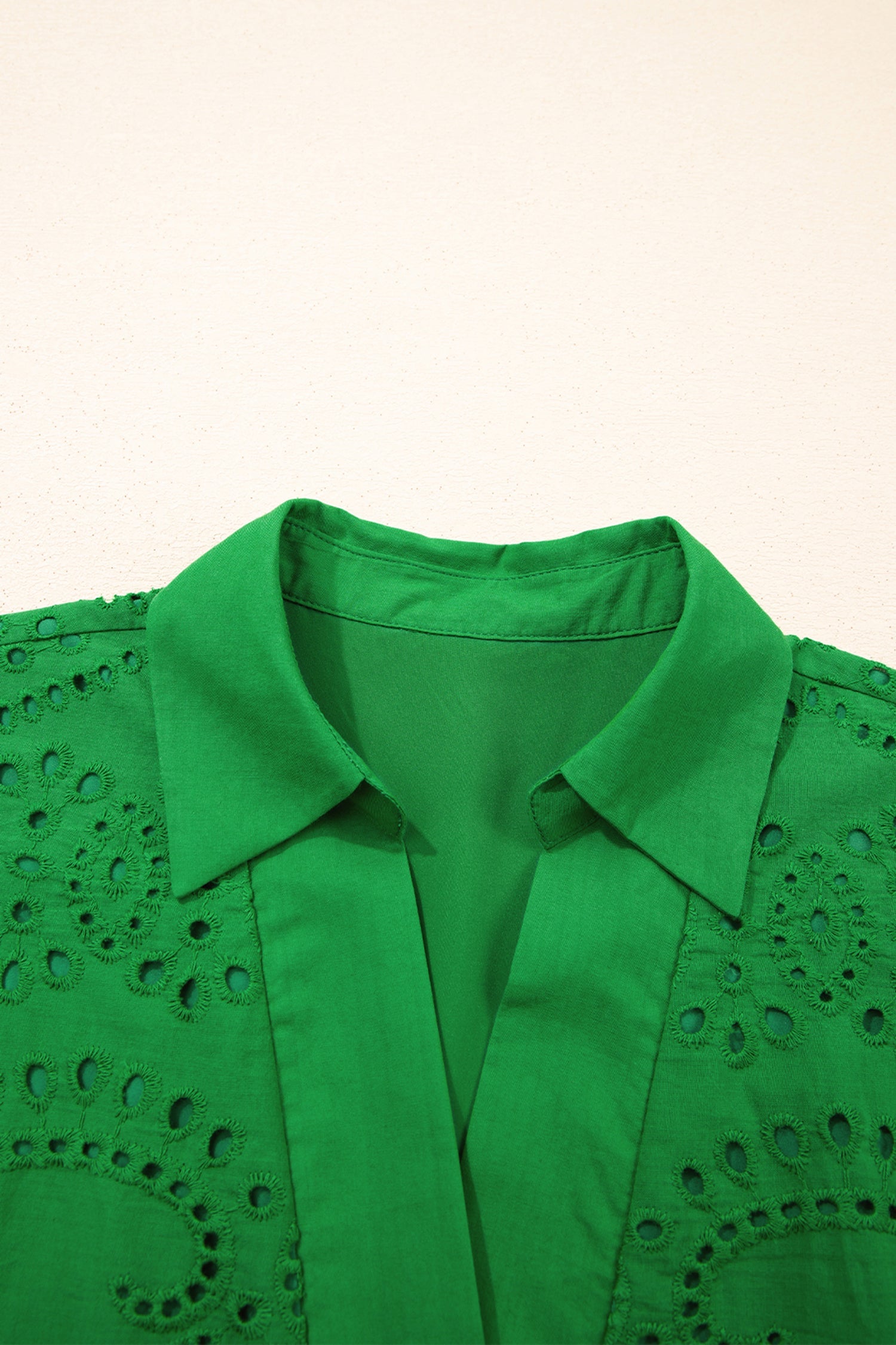 Celine Eyelet Embroidered T Shirt