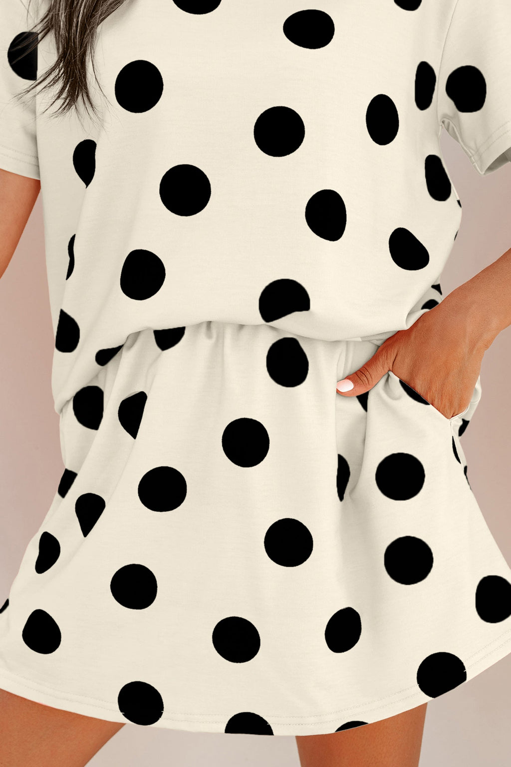 Aurelia Dot Short Sleeve Top Set