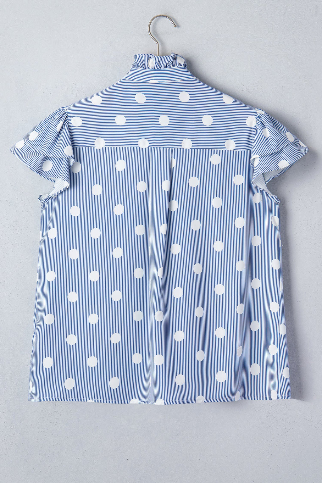 Alaina Pleated Ruffle Sleeve Shirt