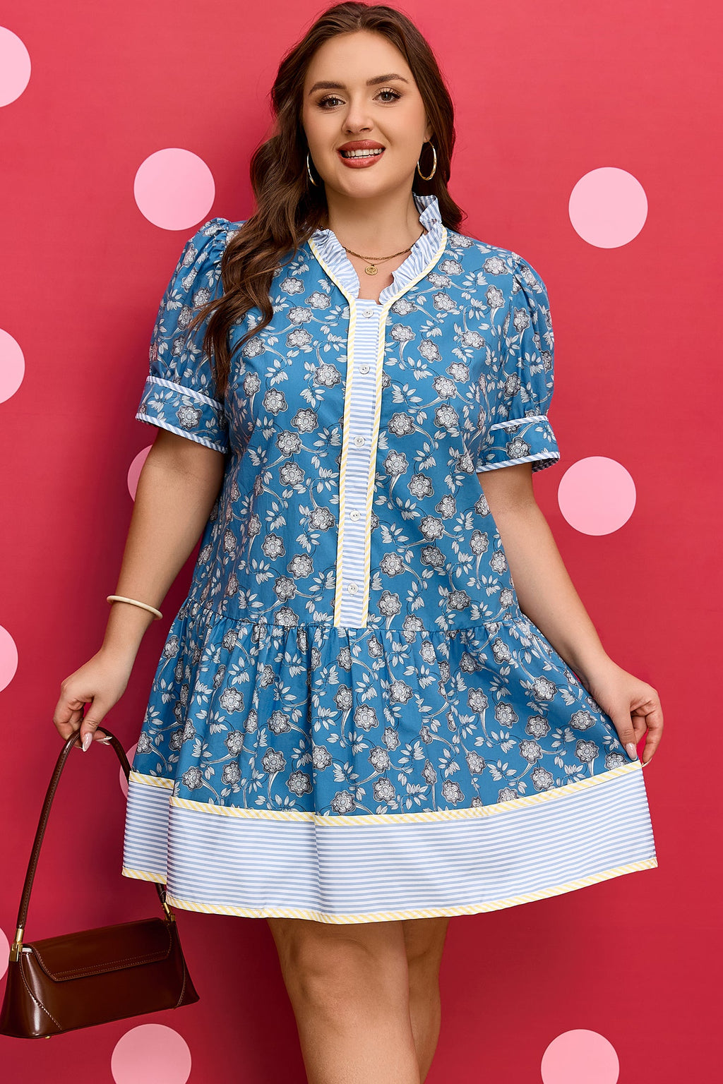 Meilani Front Ruffle Hem PLUS Dress