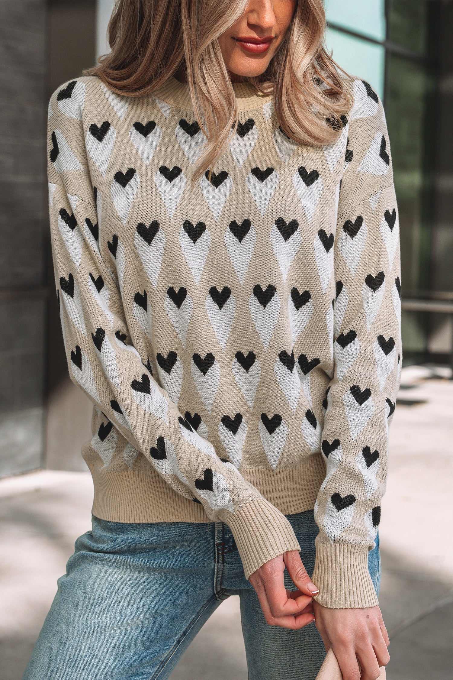Aspyn Ribbed Trim Loose Sweater