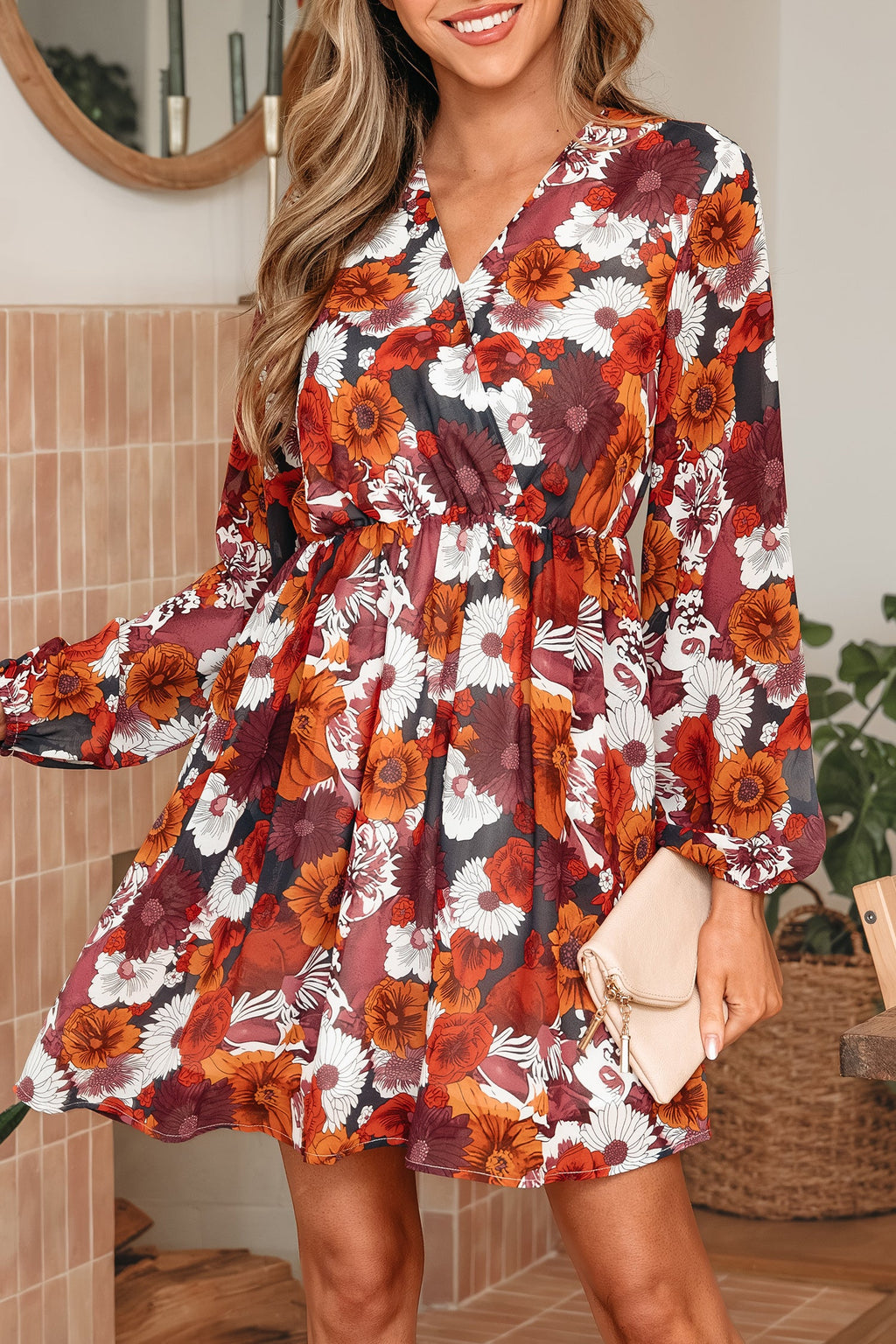 Marianna Sleeve Flowy Mini Dress