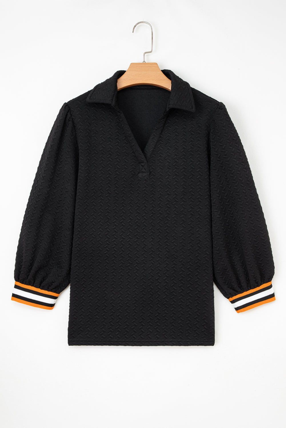 Keziah Patchwork Polo Collar Pullover
