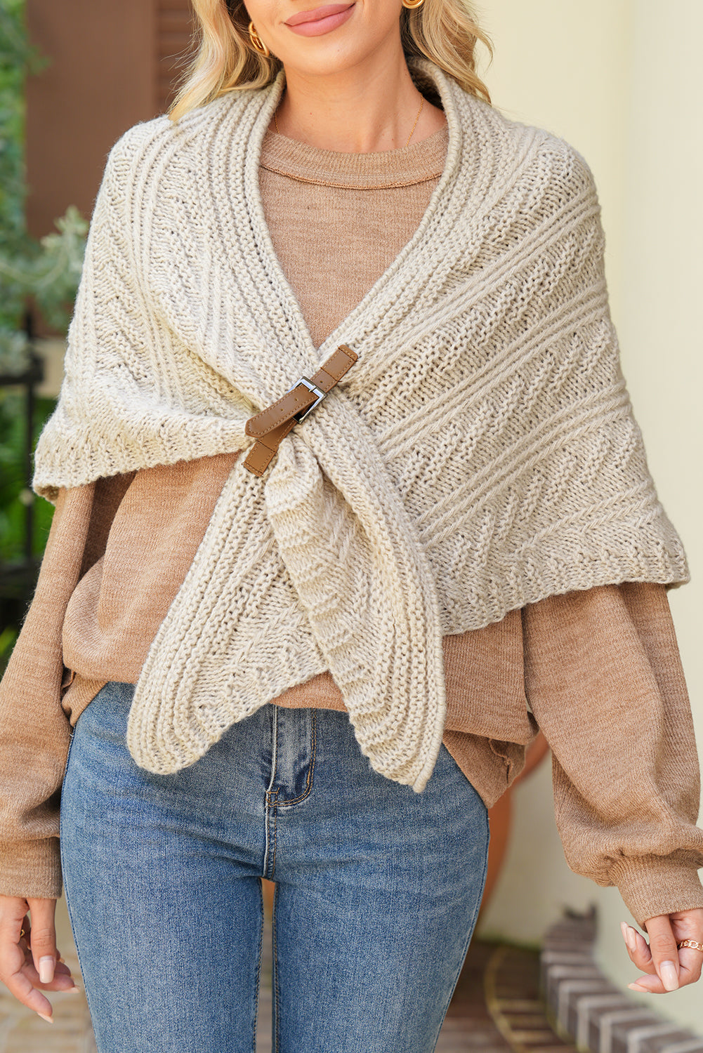Edith Belt Triangle Shawl Scarf