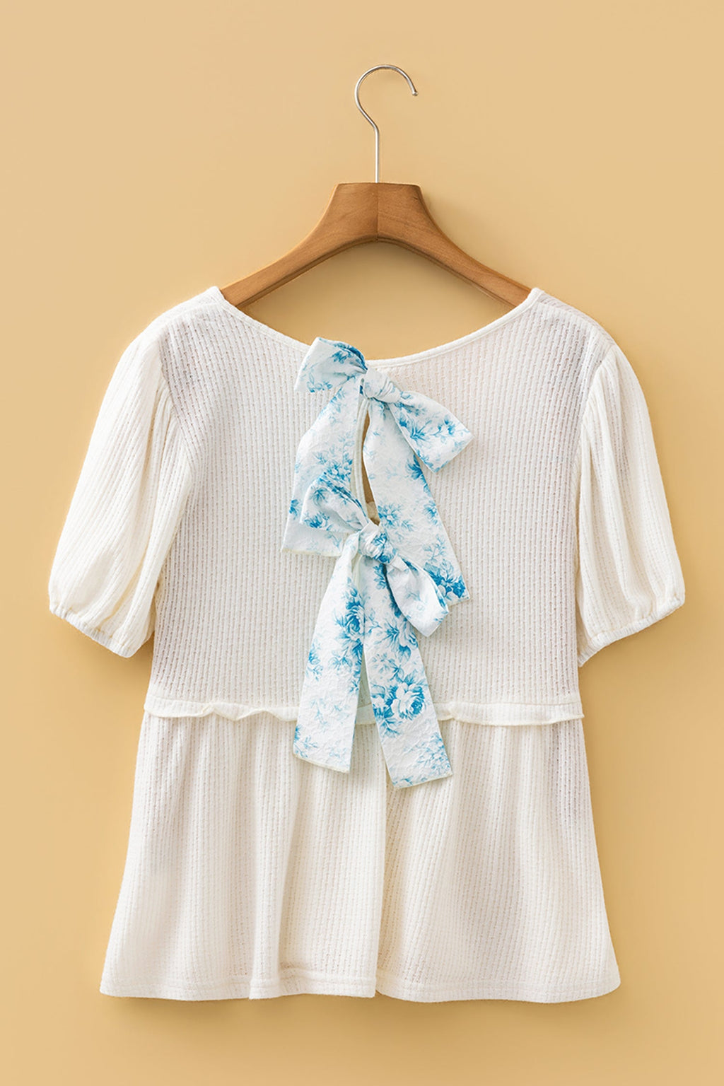 Lilliana Bubble Sleeve Peplum Top