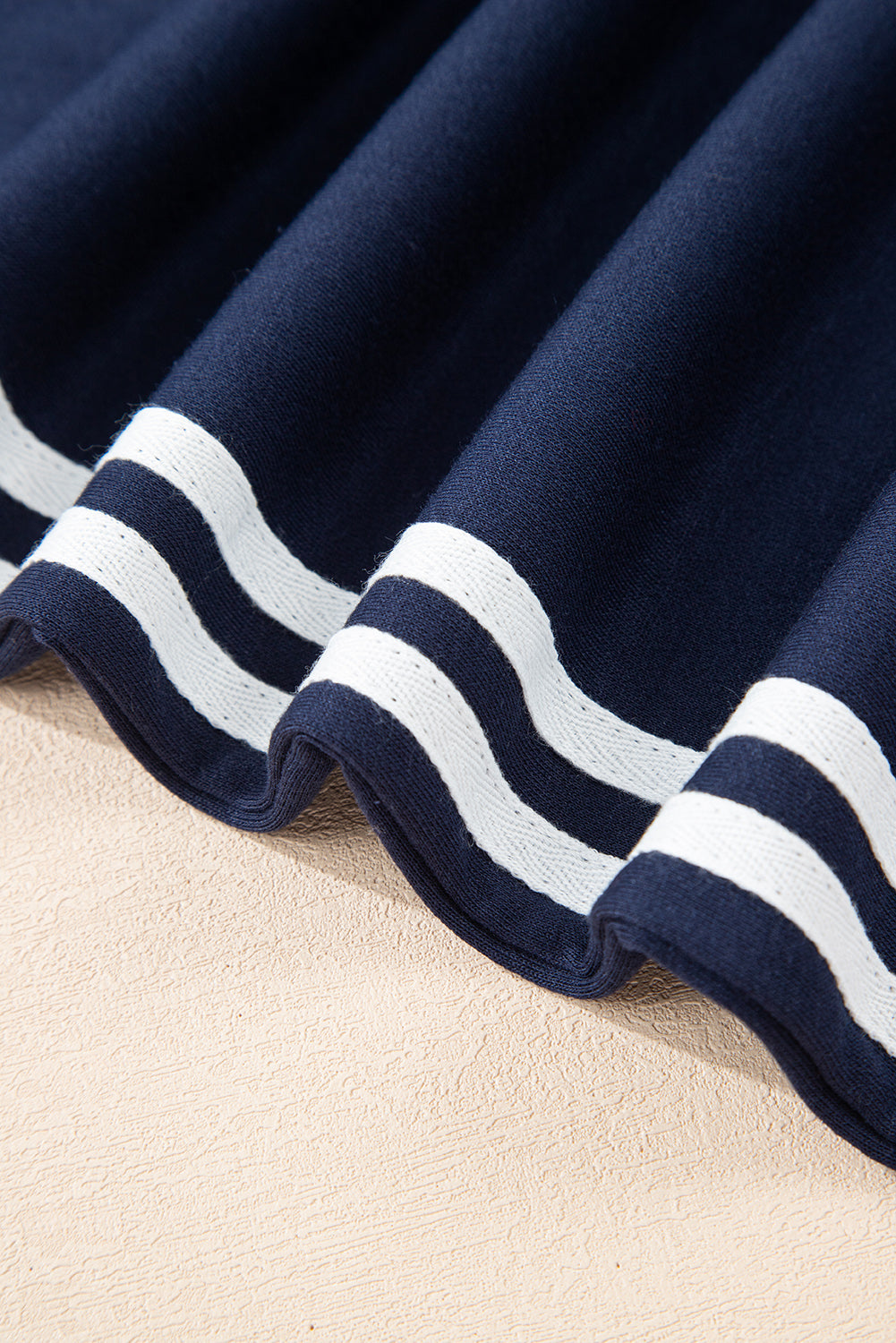 Hana Striped Detail Crewneck Pullover