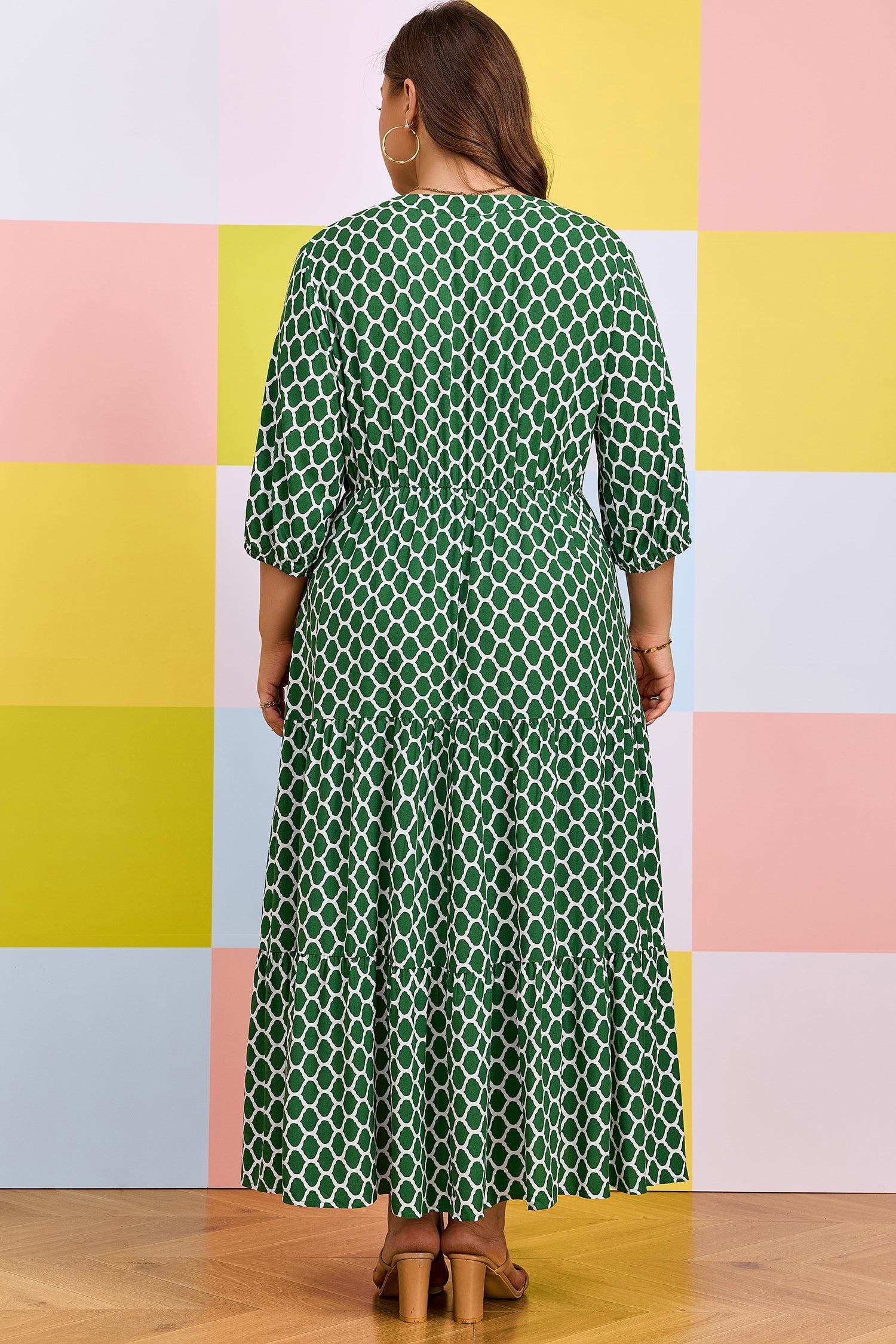 Johanna Ruffle Hem Casual PLUS Dress