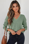 Capri Stripe Stretchy Long Sleeve Top