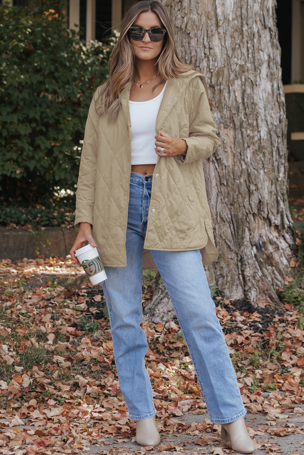 Amelia Snap Hooded Puffer Coat