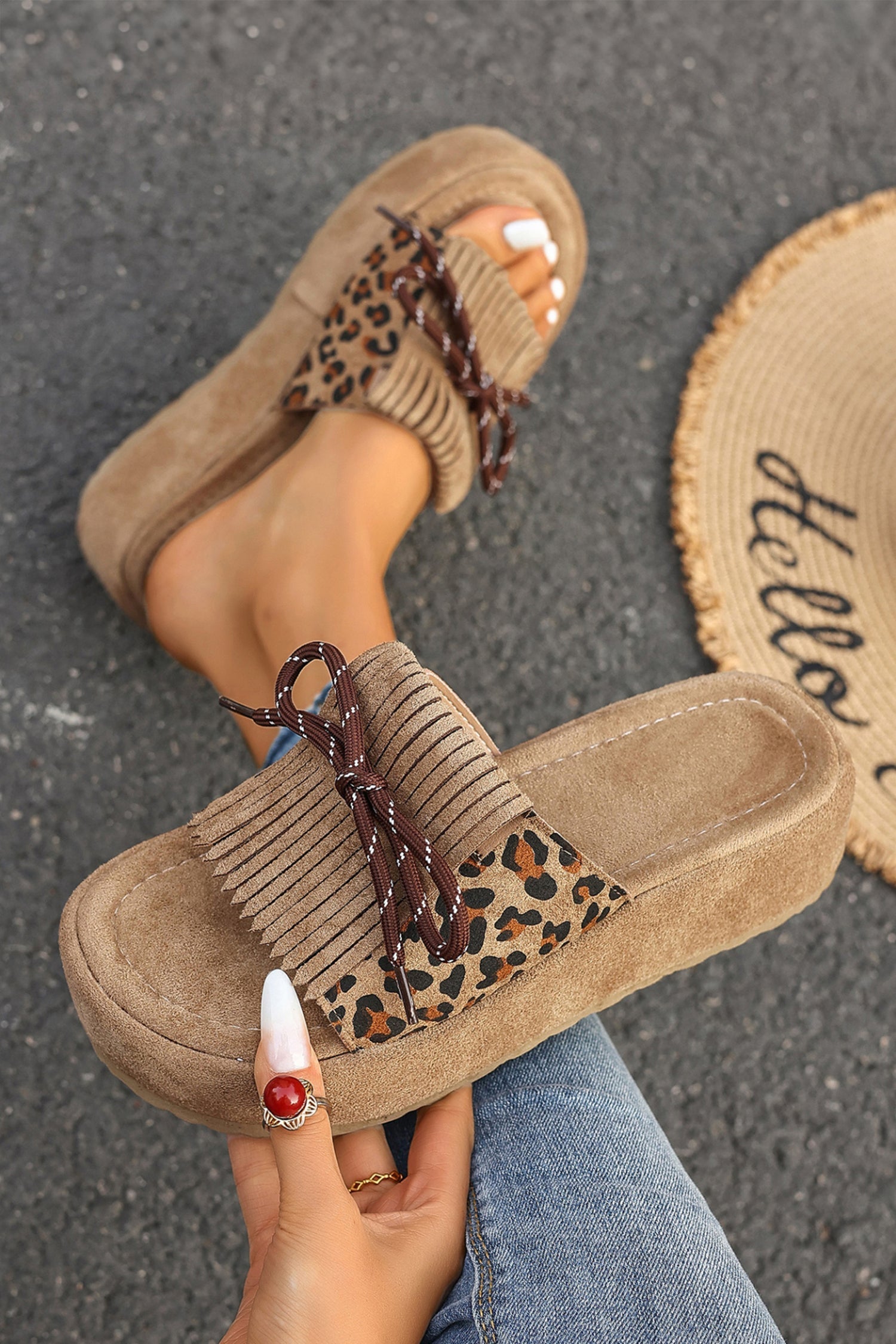 Morgan Up Detail Platform Slippers