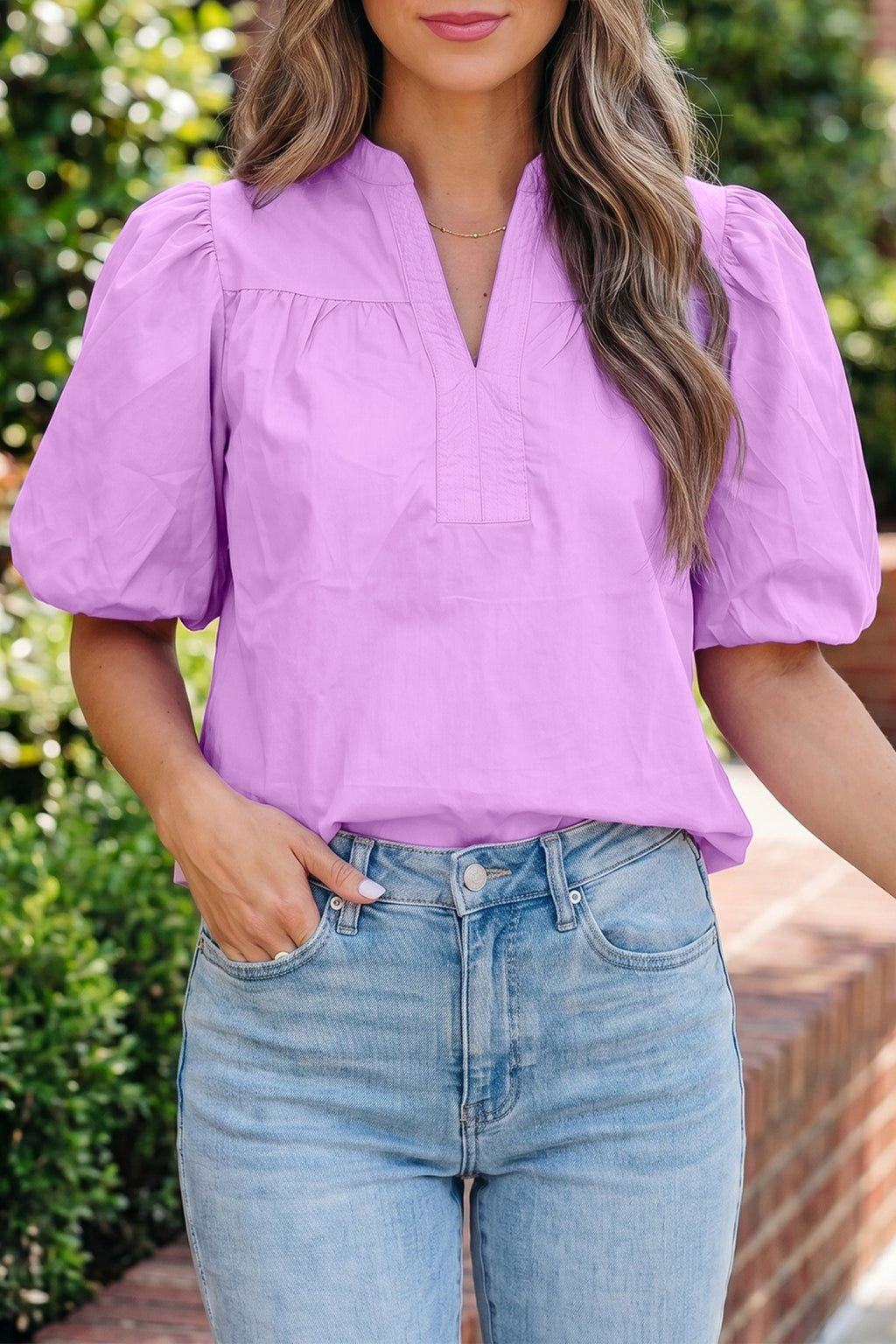 Reese Puffy Half Sleeve Blouse