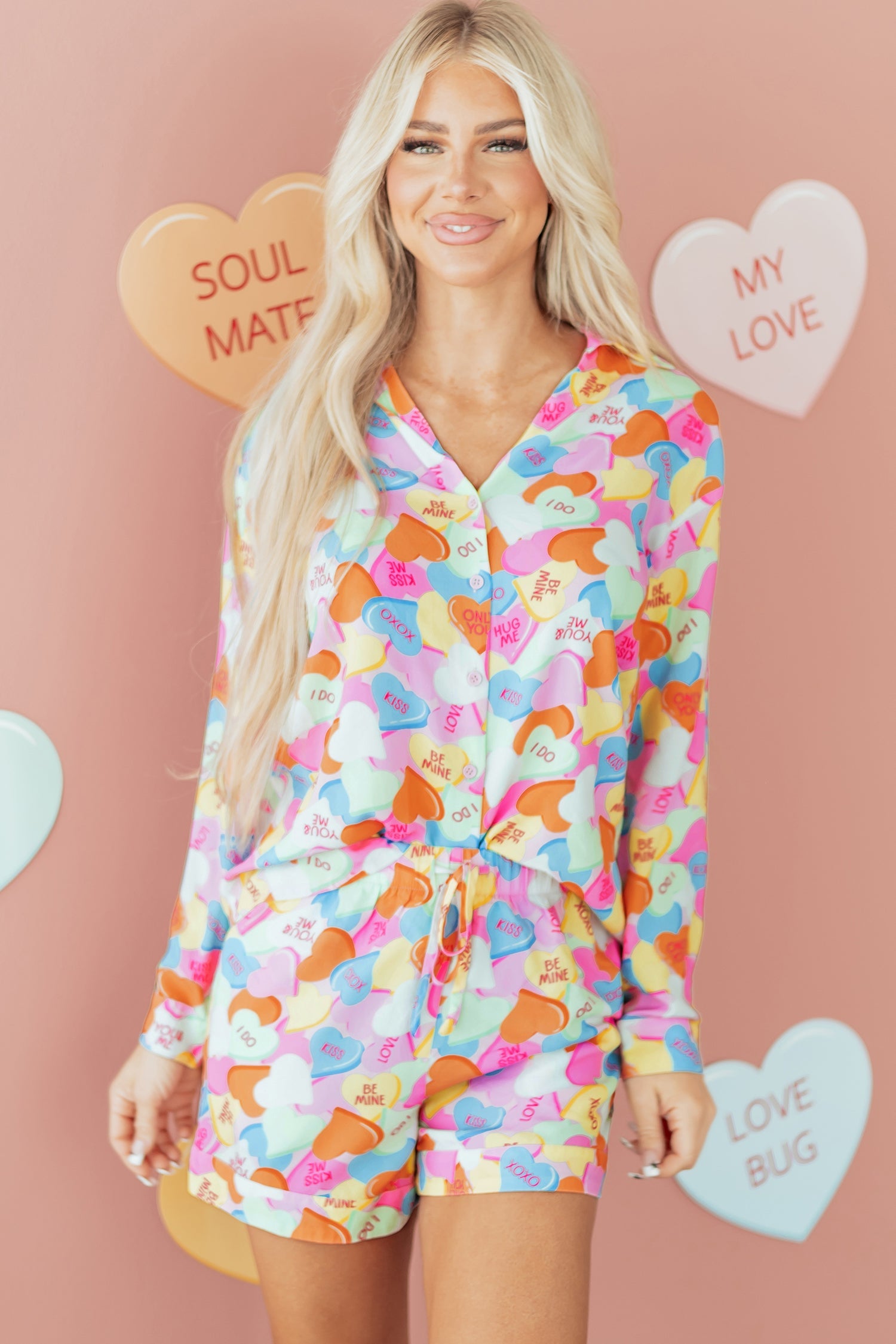Remi Heart Collared Tunic Shirt