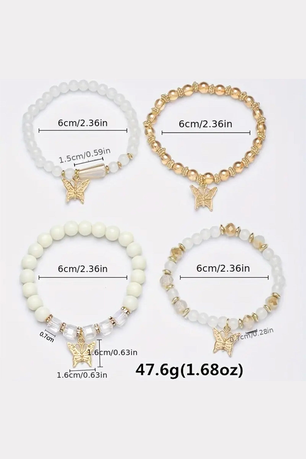 Selena Beaded 4pcs Bracelet Set