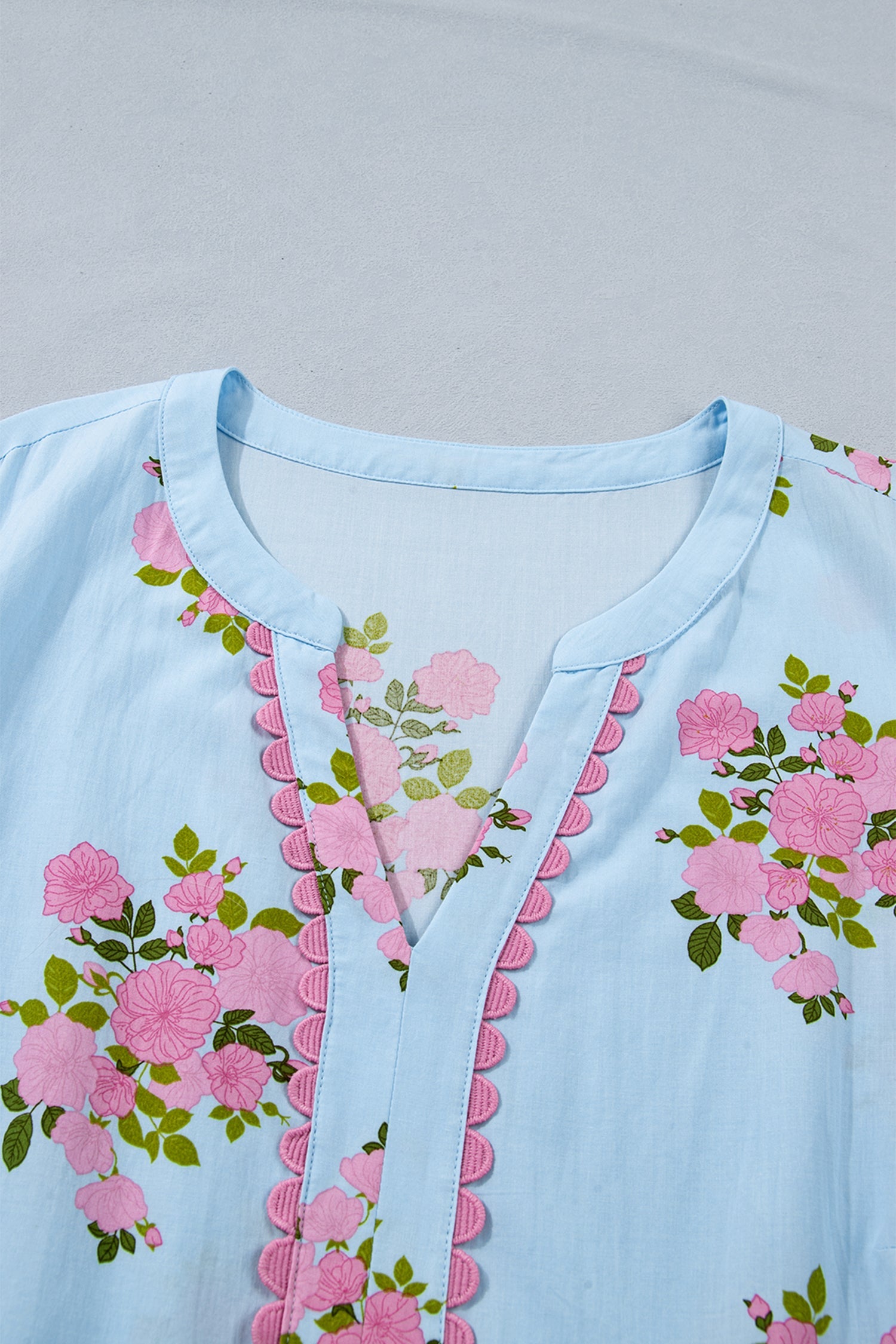 Lucy Print Scalloped Trim PLUS Dress