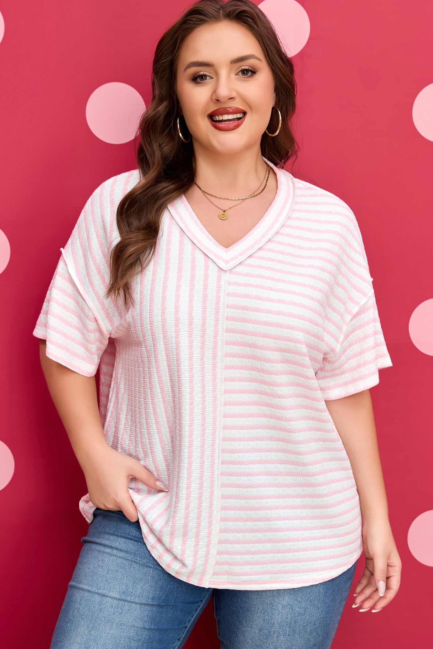 Nora Seam Patchwork T PLUS Shirt