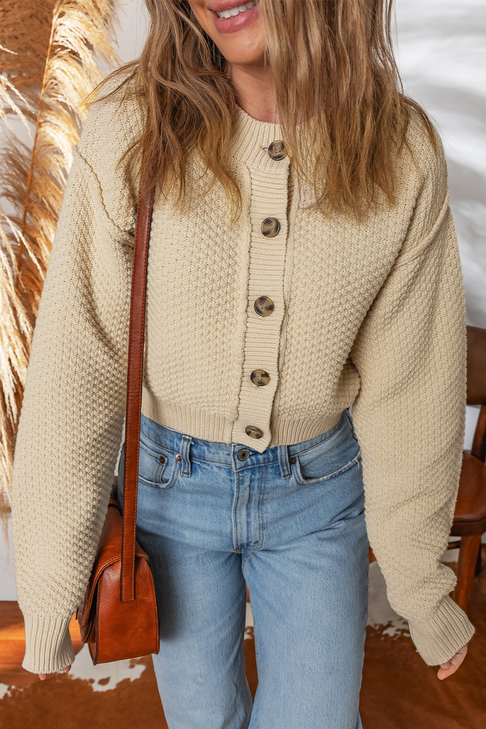 Sofia Front Cropped Cardigan Sweater