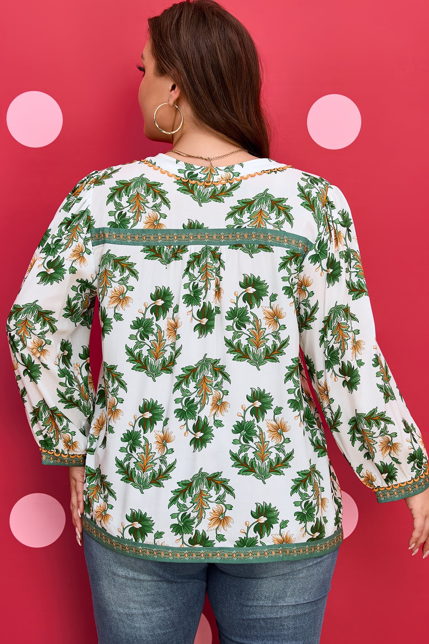 Kira 3 4 Sleeve PLUS Blouse