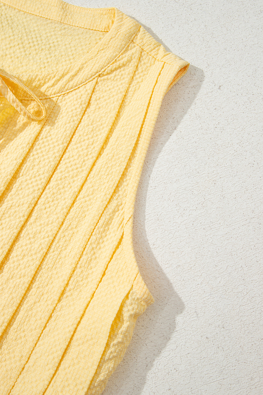 Kenzie Notched Pleated Tank Top