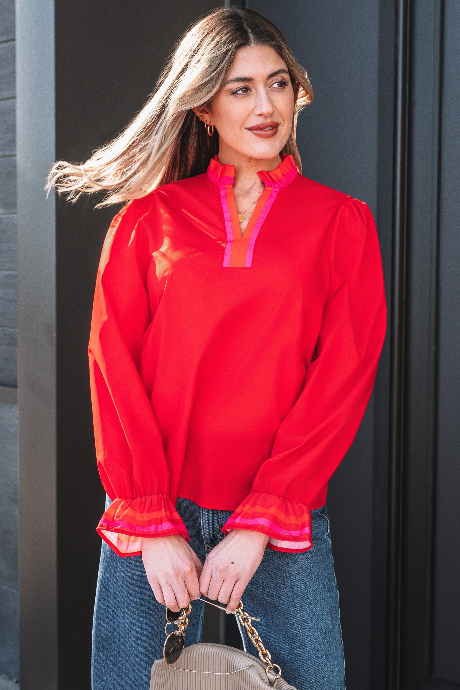 Celine Long Sleeve Blouse Long Sleeve Top