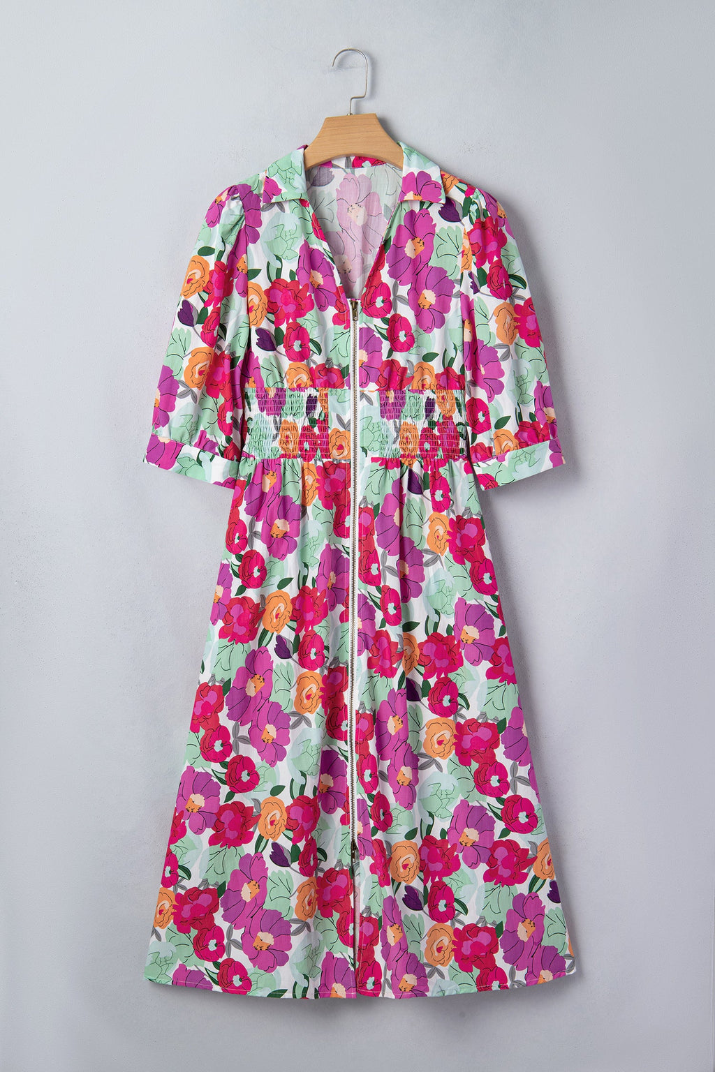 Lisa Puffy Half Sleeve Dress