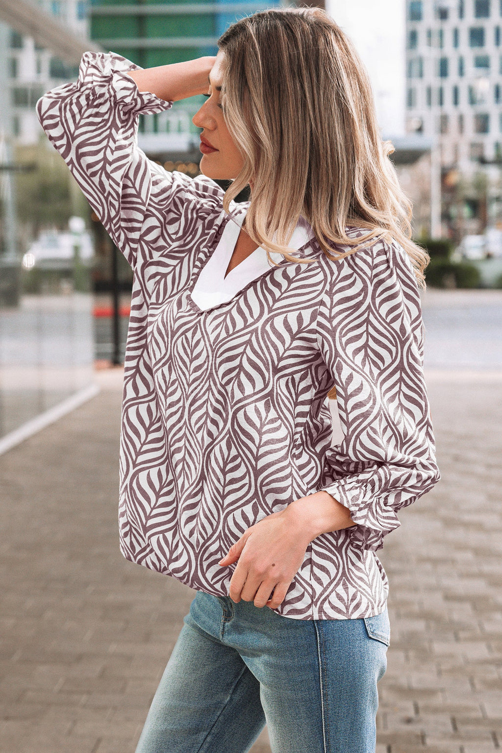 Phoebe Collar Puff Sleeve Top
