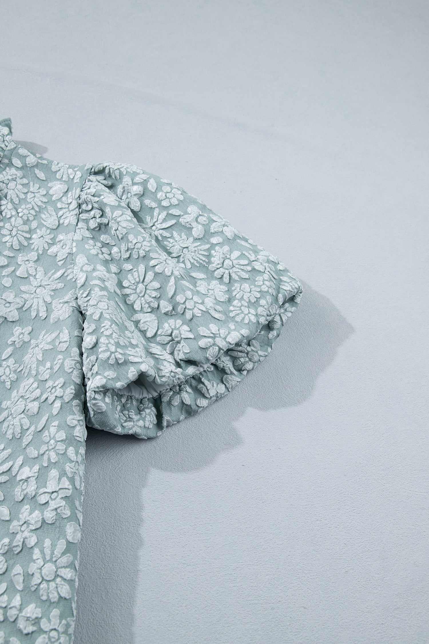 Adalyn Jacquard Puff Sleeve Blouse