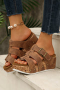 Melody Cork Wedge Platform Slippers