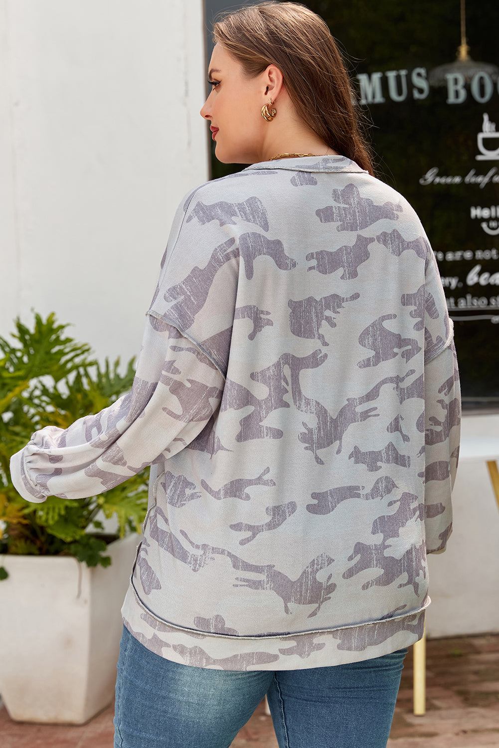 Sophia Multicolour Print Plus Sweatshirt