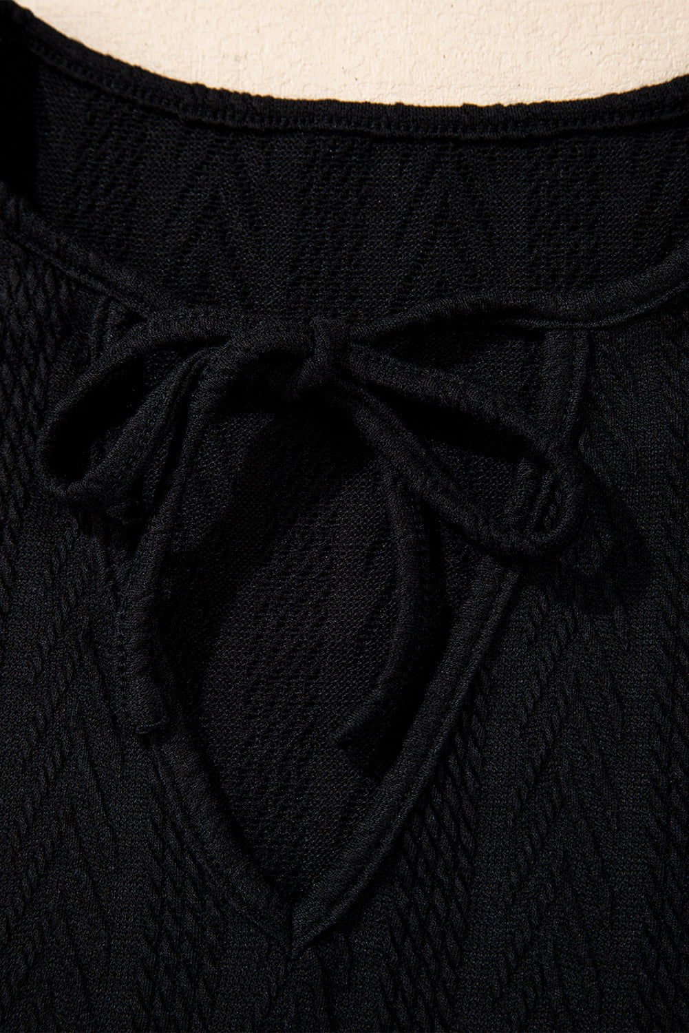 Poppy Textured Knit Drawstring Blouse