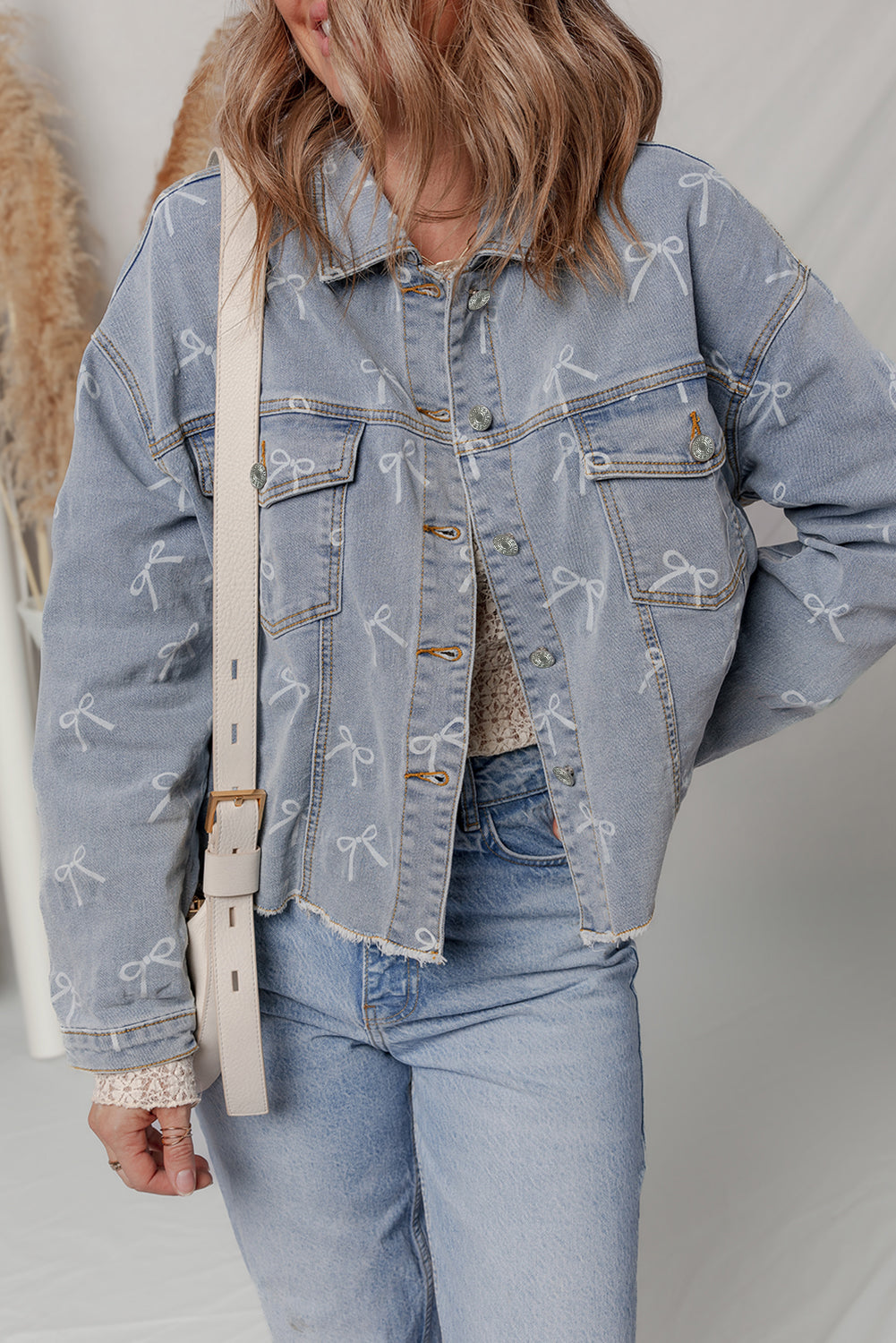 Amelia Wash Raw Hem Jacket