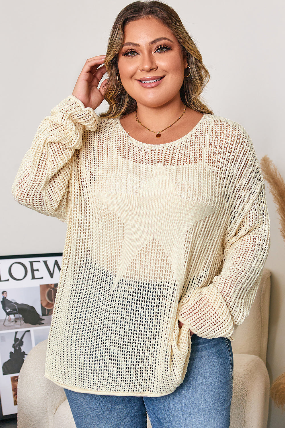 Peyton Star Pattern accent PLUS Jumper