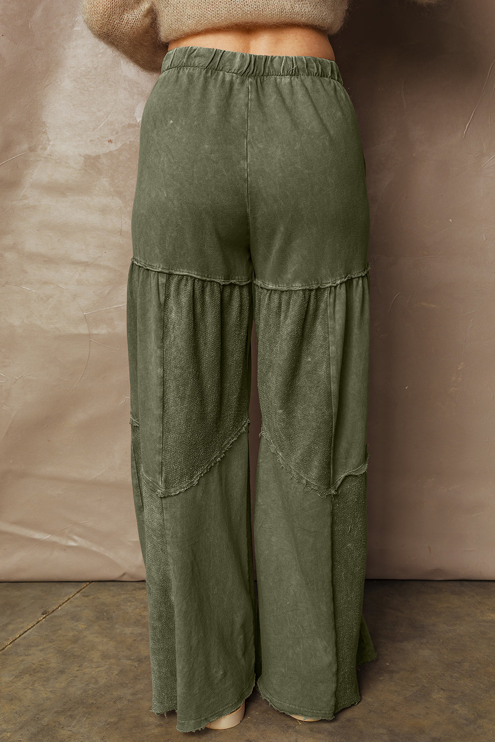 Paisley Leg Patchwork Drawstring Pants