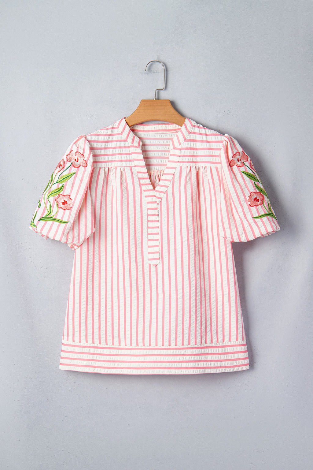 Imani Embroidered Puff Sleeve Blouse