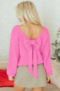 Olivia Backless Bubble Sleeve Sweater