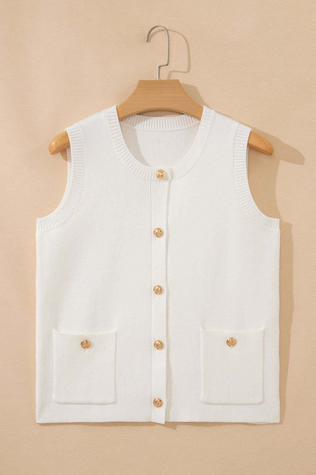 Adeline Color Sleeveless Knit Sweater