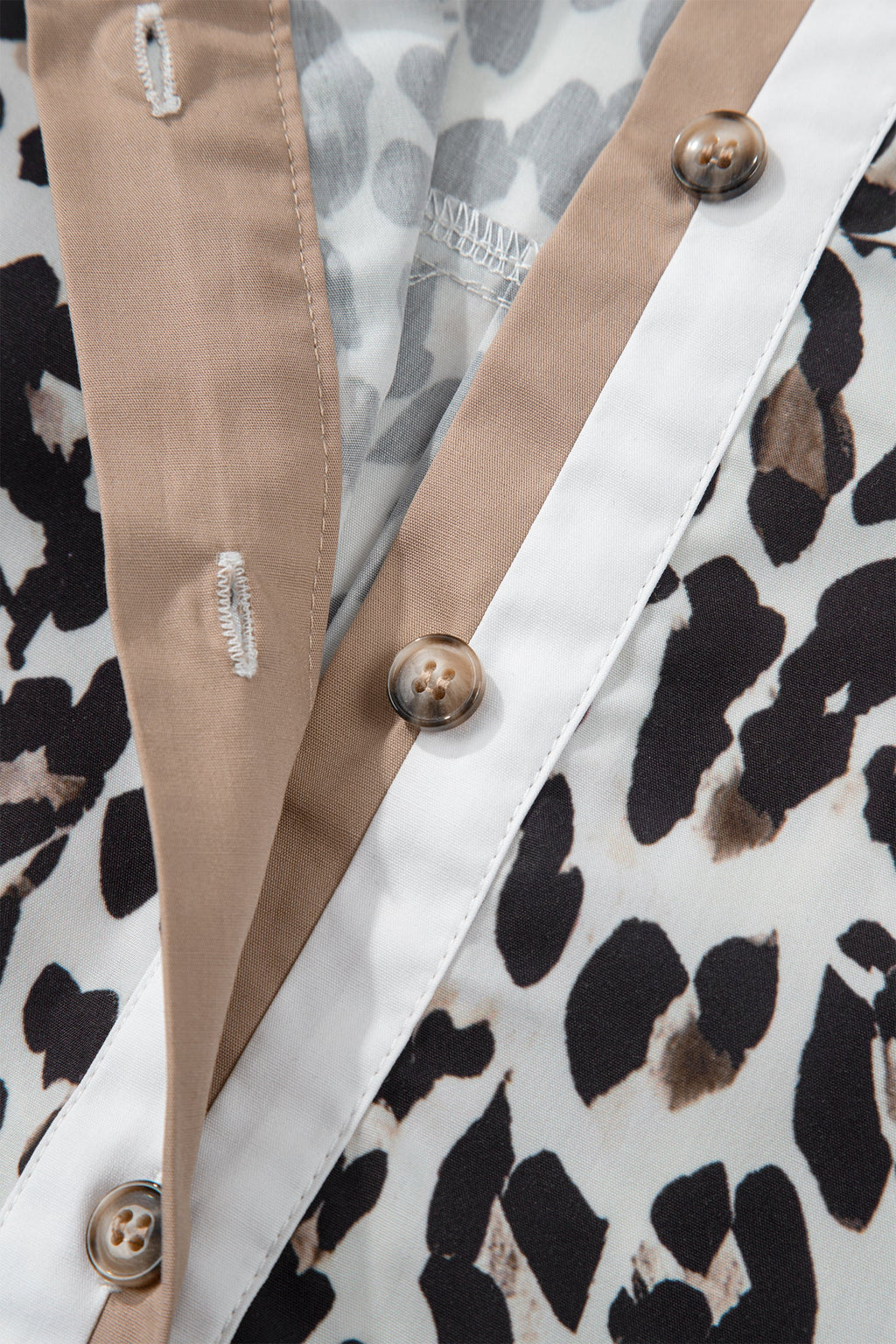 Kayleigh Print Contrast Trim Long Sleeve PLUS Top