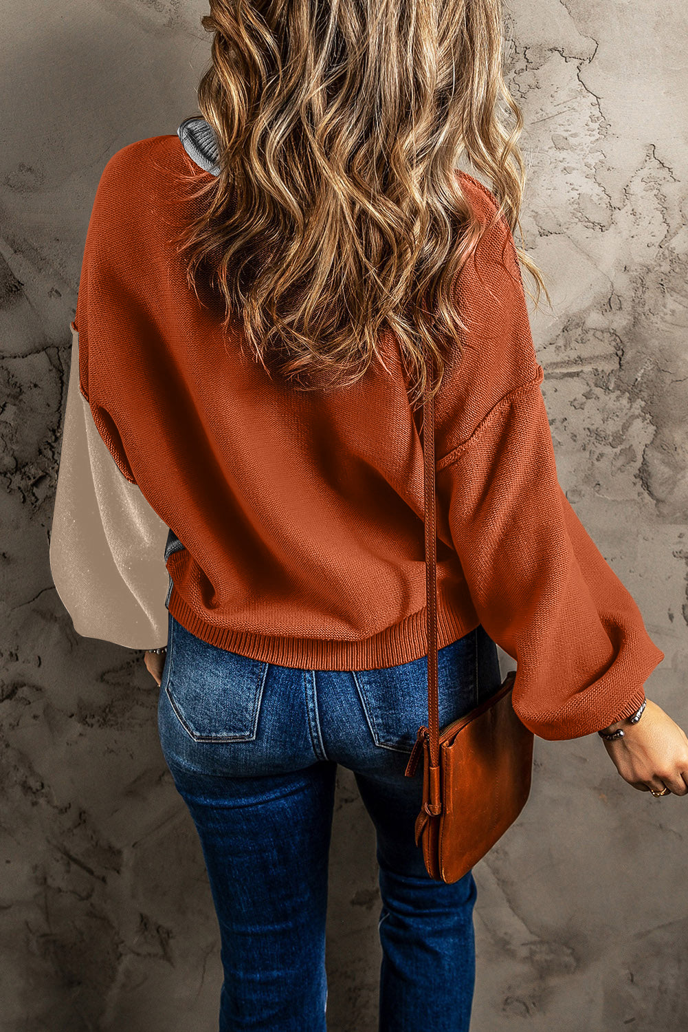 Alejandra Sleeve Ribbed Trim Sweater