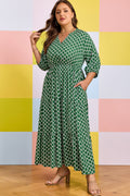 Johanna Ruffle Hem Casual PLUS Dress