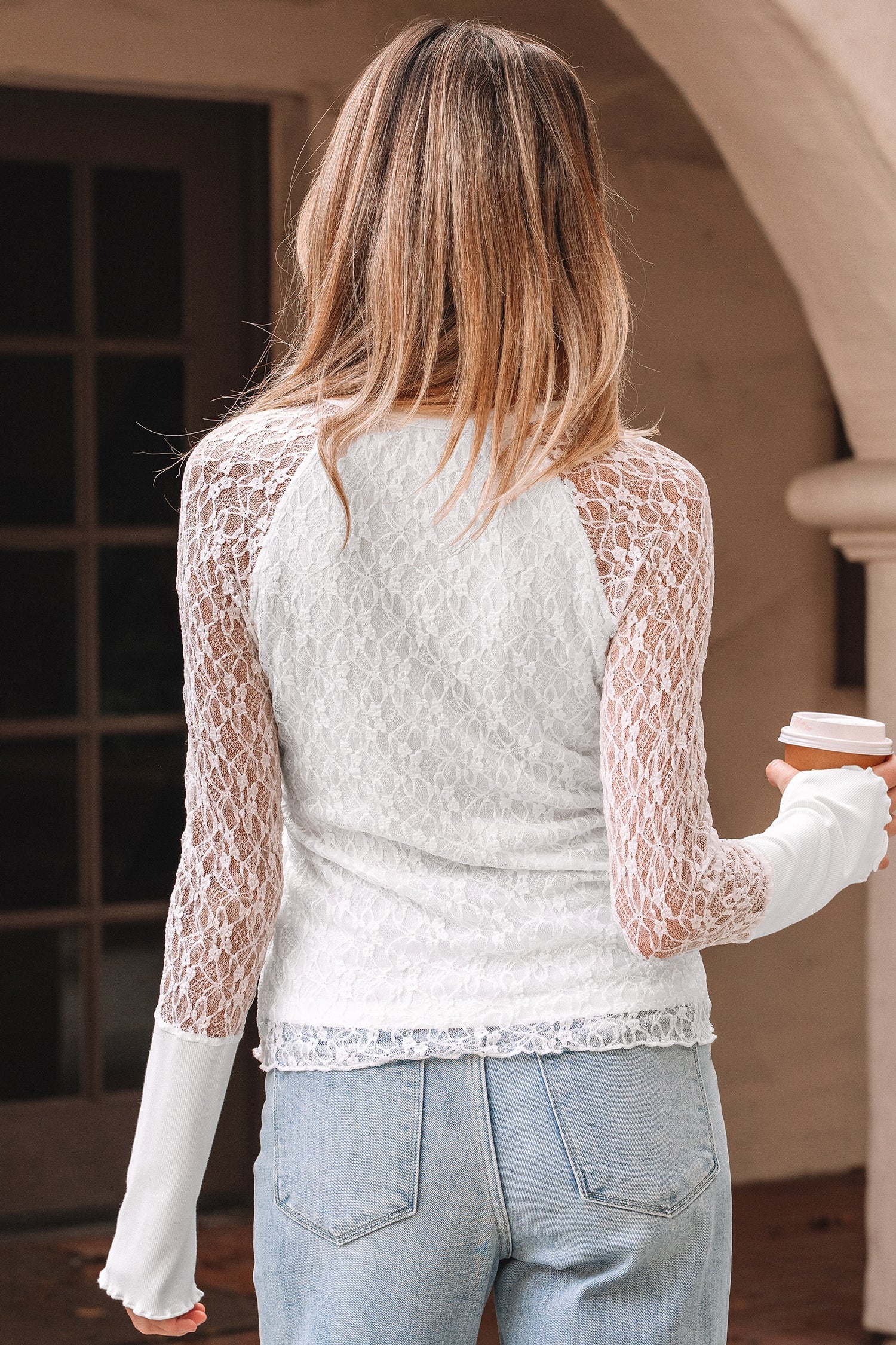 Luisa Slim Henley top Long Sleeve Top