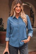Makenna Myosotis Down Slim Shirt