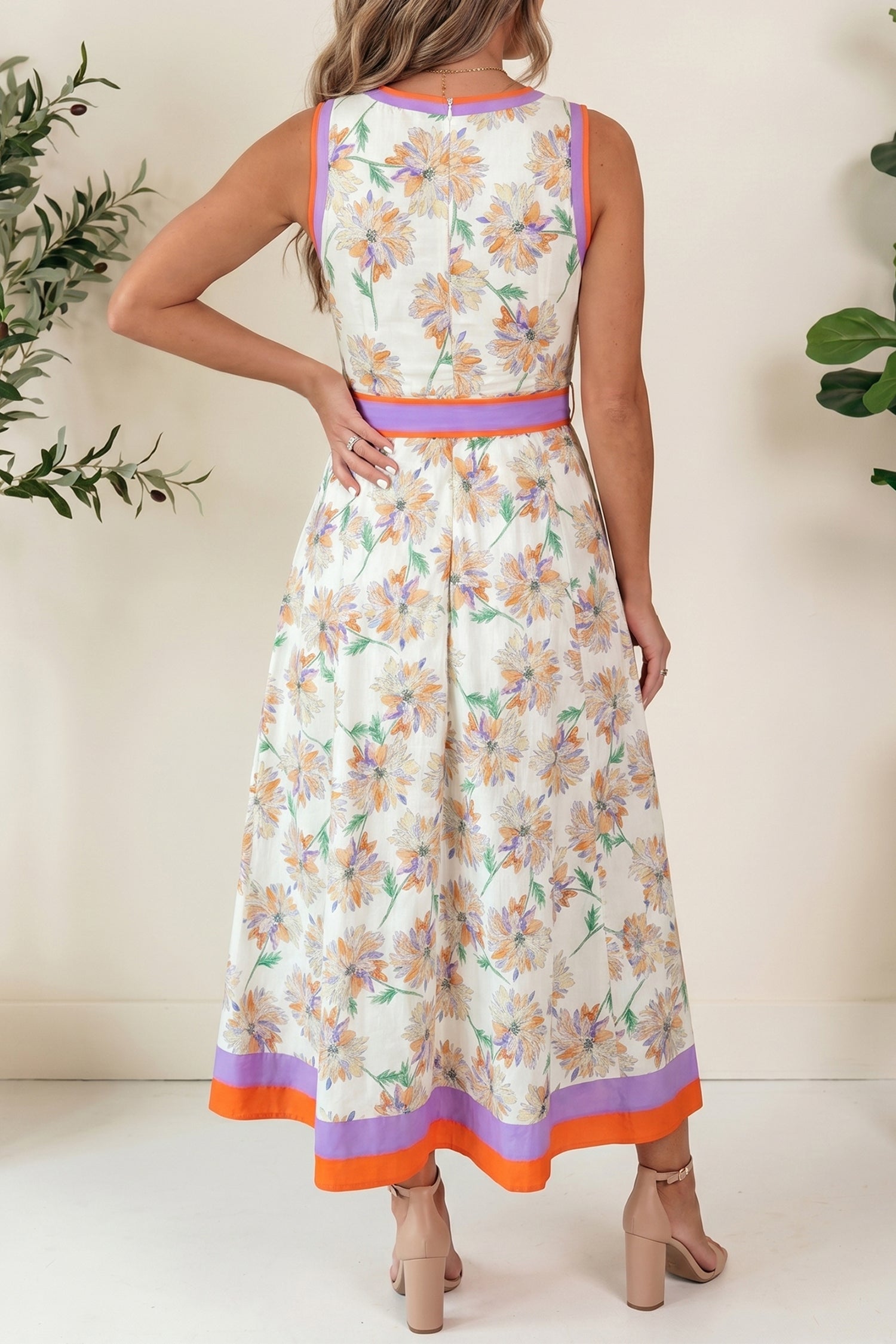 Daphne Belted Sleeveless Maxi Dress