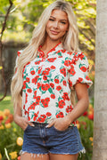 Amyra Floral  Puff Sleeve Blouse