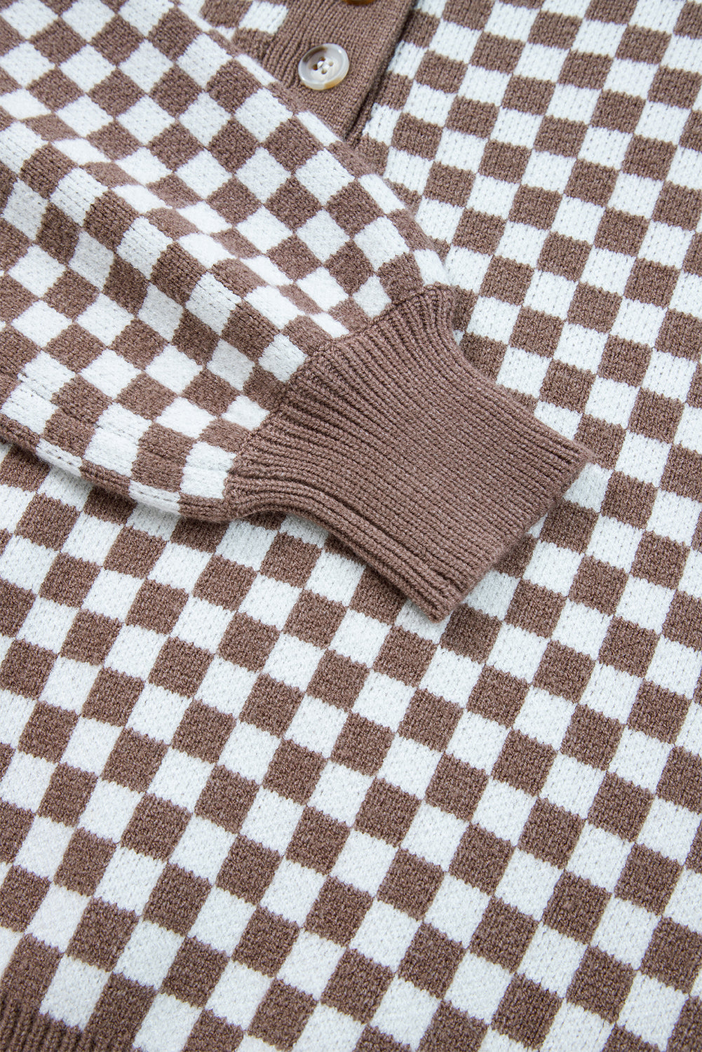 Mckinley Trim Checkerboard Knit Sweater