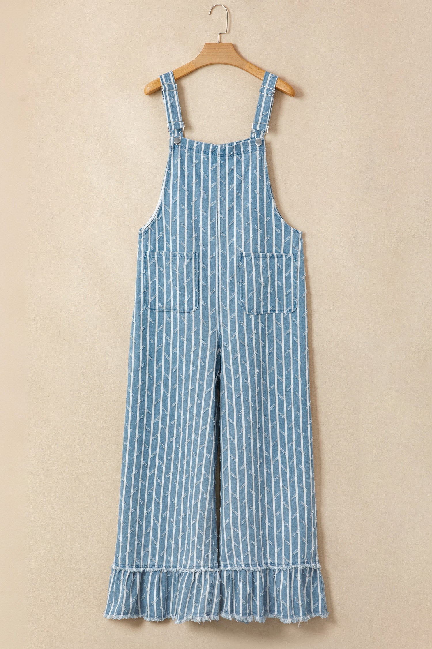 Angel Ruffled Wide Leg Overalls