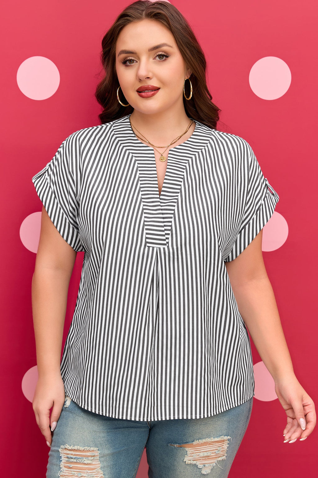 Hope Short Dolman Sleeve PLUS Blouse