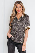 Jennifer Patchwork Short Sleeve Top